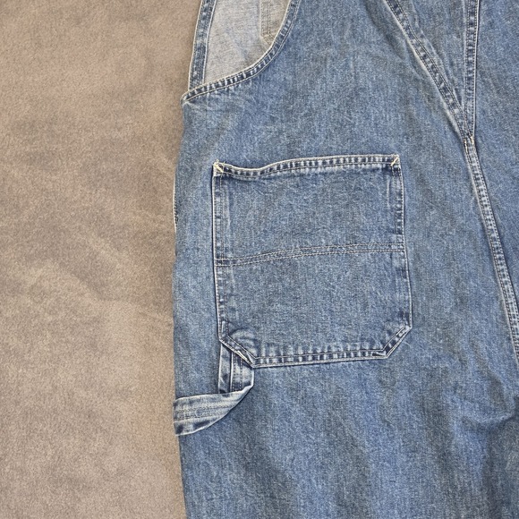GAP Bib Carpenter Overalls Vintage ? Good Condition Zip Fly Adult Men's Sz LARGE - Picture 5 of 9